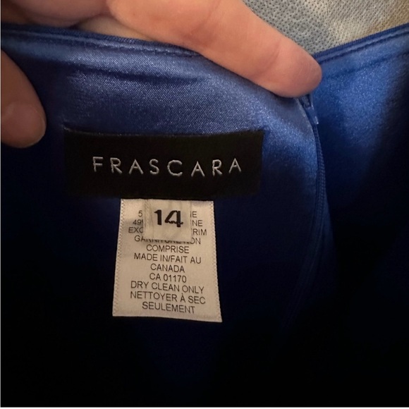 Stunning Frascara Evening Gown. All details of size are in attached photos - Picture 6 of 16